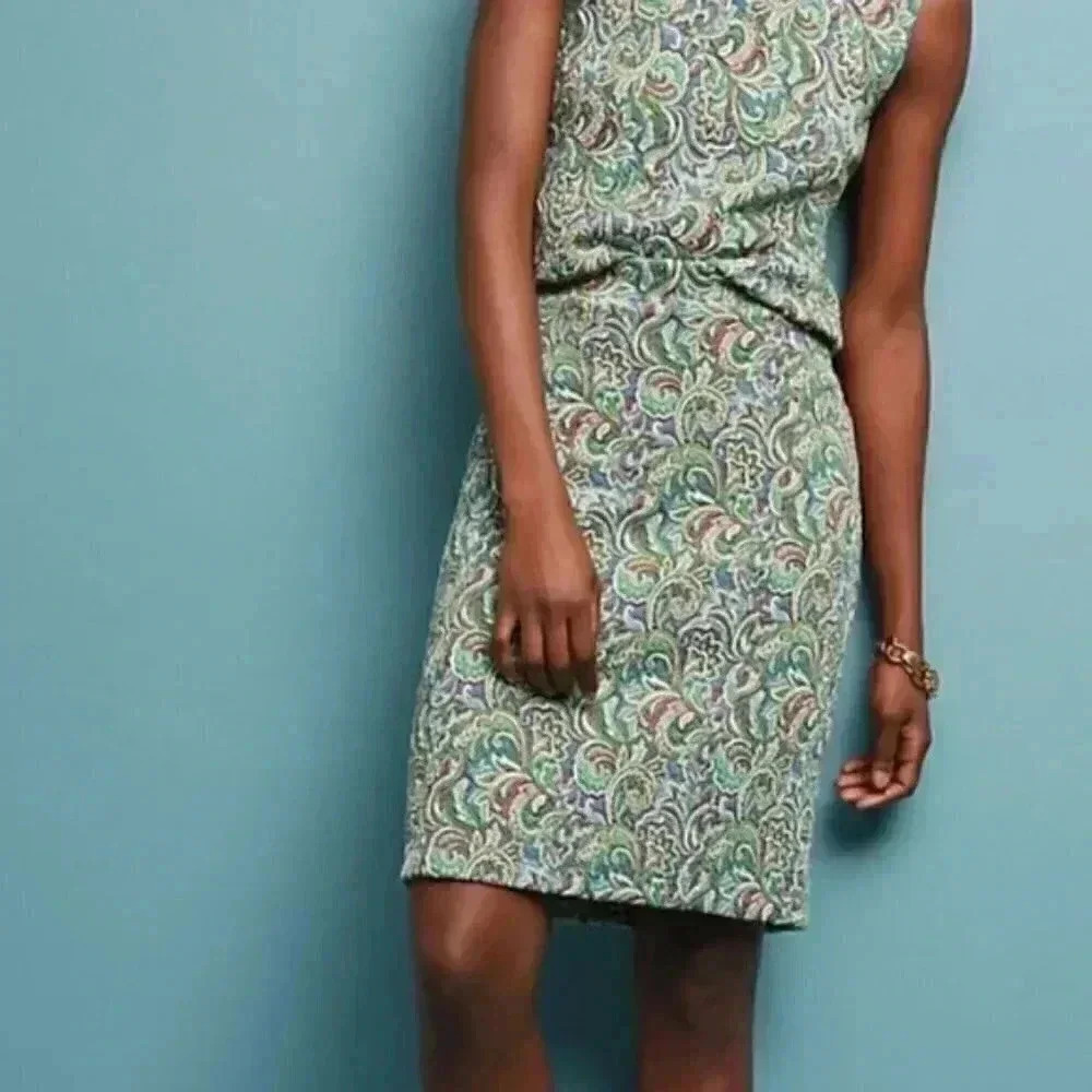 Anthropologie Maeve paisley printed pencil skirt